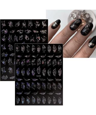 JMEOWIO Flower Nail Art Stickers - 12 Spring/Summer Decals for Silver Floral Nail Designs - Buy Online on GoSupps.com