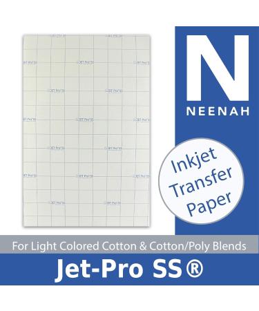 Iron on Neenah Jet Pro Sofstretch Inkjet Heat Transfer Paper 5 Sheet Pack  Iron on Transfer Paper 8.5 X 11 