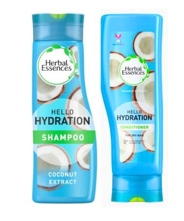Herbal Essences Hello Hydration Set Shampoo & Conditioner with Coconut Scent. Bundle 2 x 400 ml
