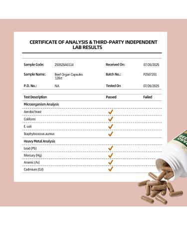 Beef Organ Supplement for Women with Liver Heart Kidney Uterus Tissue and Vitamin B Complex Female Beef Organ Supplement Complex Capsules Made in USA Gluten Free Non-GMO 120 Capsules 120 Count (Pack of 1) - Buy Online on GoSupps.com