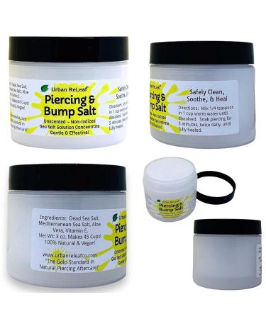 Urban ReLeaf Piercing Bump Relief Set | Keloid Treatment & Sea Salt Solution - Made Fresh in USA - Buy Online on GoSupps.com