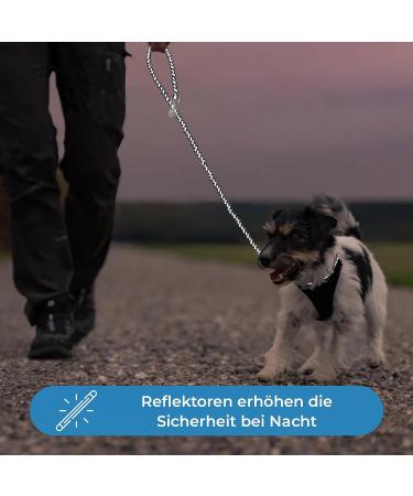 Reflective 2m Adjustable Dog Leash - Weatherproof & Tearproof Paracord for Small to Large Dogs (Up to 15kg) - Very Good Test Grade - White/Black - Buy Online on GoSupps.com
