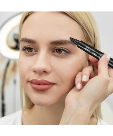 Eyebrow Marker - Eyebrow Pencil Waterproof - Quick Dry Simulation Nature Eyebrow Makeup Pencil For No Smudge Liquid Long Wear Rowces Black - Buy Online on GoSupps.com