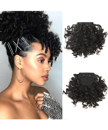 Bangs Hair Clip Synthetic Hair Bangs Afro Kinky Curly Bang For Black Woman Curly Fake Fringe Clips In Bangs Wig Hair Natural Soft Synthetic Fiber Hair accessories Fake Bangs for Women and Girls (Co - Buy Online on GoSupps.com