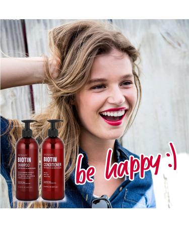 Biotin Shampoo and Conditioner Set for Hair Growth - Hair Loss Treatment for Women & Men - Thickening Products - Paraben & Sulfate Free - 20.2 FL Oz - Buy Online on GoSupps.com