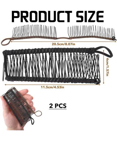 Banana Hair Clips 2 Pack 30-Teeth Large Claw Clips for Thick Hair Crocodile Hair Ties for Lazy People Elastic Hair Bobbles Barrettes for Women Girls Hairdressing Hair Styling Accessories - Buy Online on GoSupps.com