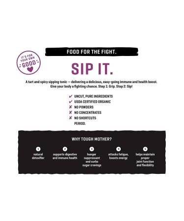 Organic Tough Mother Steept Tonic Wellness Shots - 6-Pack, 2oz Apple Cider Vinegar Superfood Shots with Mother - Raw, Unfiltered, USDA Certified Organic - Buy Online on GoSupps.com