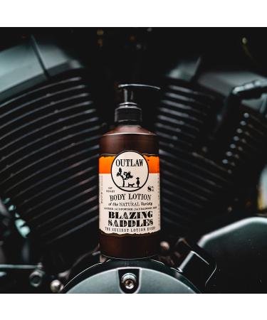 Blazing Saddles Natural Lotion - Western-Inspired Leather, Gunpowder, Sandalwood, and Sagebrush Scent - 8 fl. oz. - Men's and Women's Outlaw Lotion - Buy Online on GoSupps.com