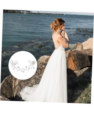 DOITOOL Hair Comb Wedding Hair Clip Bridal Hair Clips Prom Hair Clips Hair Jewels for Women Floral Hair Accessories Rhinestone Hair Clips Double Head Alloy Twist Beads Bride - Buy Online on GoSupps.com