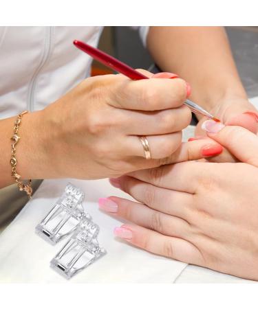 Fantesi 12-Piece Polygel Nail Clip Set | Transparent Nail Tip Clips for Poly Gel Nail Extensions - Buy Online on GoSupps.com