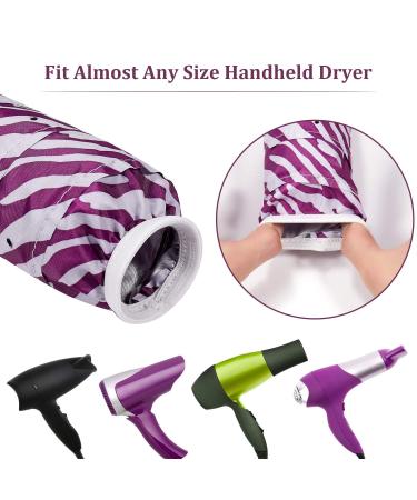 Locsanity Dreadlock Bonnet Dryer Attachment - Quick Drying Cap, Black/Purple (Purple Animal) - Buy Online on GoSupps.com