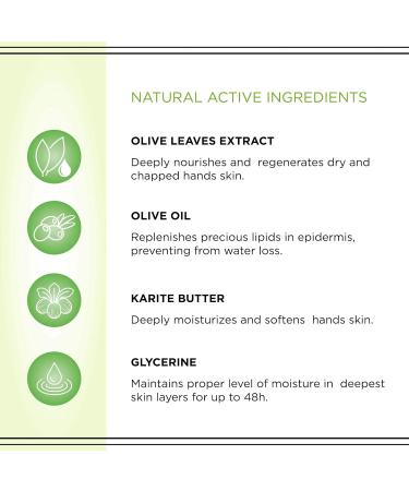 Eveline Cosmetics Glicerini Moisturising Repair Hand Cream with Olive Extract | 100 ML | Skin Heeling Cream for Cracked Hands and Dry Rough Skin | Hydro Boost | Fast-absorbing Daily Skin Care - Buy Online on GoSupps.com