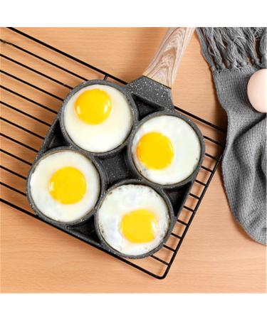 DELURA Saucepan Frying Pot Pan Steak Egg Pancake Thickened Omelet Pan Wooden Handle Pan for Kitchen Utensils Wok - Buy Online on GoSupps.com