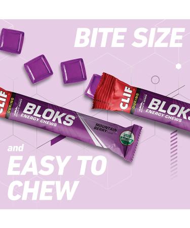 CLIF BLOKS Energy Chews - Mountain Berry - Non-GMO Plant-Based Fast Fuel for Cycling & Running (2.1oz Packet 3 Count - Buy Online on GoSupps.com