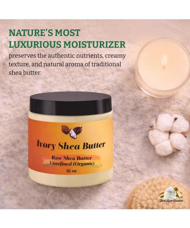 Black Lavish Essentials Organic West-African Ivory Shea Butter, Raw & Unrefined Grade A Shea Butter, DIY Ingredient, Moisture-Rich Skin & Hair Butter, Fast Absorbing, 16 oz Jar - Buy Online on GoSupps.com