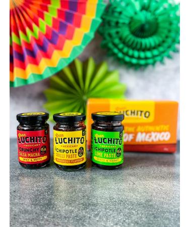 Gran Luchito Mexican Chili Gift Set - Authentic Chipotle Paste Salsa Macha & Chipotle Lime Jars | Perfect International Gift - Buy Online on GoSupps.com