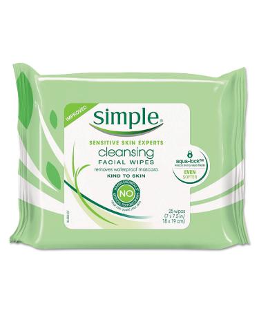 Simple Cleansing Facial Wipes (25 Wipes)