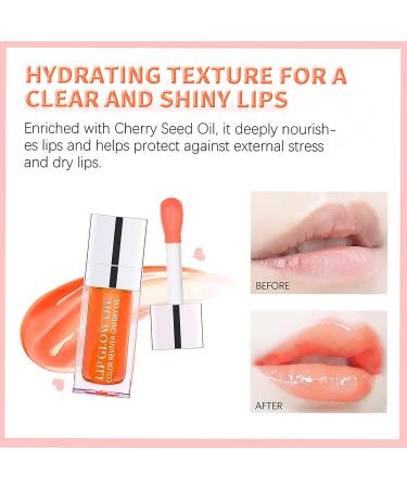 Cherry Plumping Lip Oil - Hydrating Tinted Gloss for Nourished Lips | Non-Sticky Lip Care with Big Brush Head for Glittery Shine - Buy Online on GoSupps.com