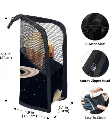 Saturn Planet Travel Makeup Brush Holder & Organizer | 12PCS Brush Set for Women - Stand-Up Makeup Case - Buy Online on GoSupps.com