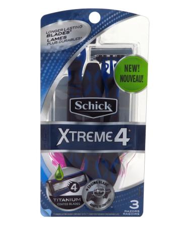 SCHICK EXTREME 4 MENS DISPOSABLE 3EA