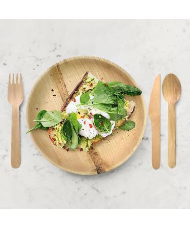 Palm Naki Birchwood Knives (40 Pack) - Eco-Friendly Disposable Cutlery | Compostable & Biodegradable Dinnerware - Buy Online on GoSupps.com