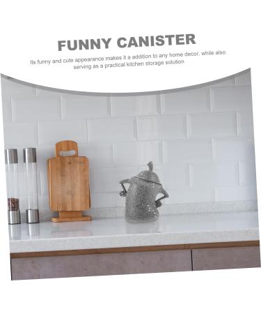 HOMSFOU Sealing Storage Canister Multi-function Coffee Bean Canister Sealed Canister Kitchen Coffee Bean Canister Home Supply Funny Canister Desktop Resin Convenience Jar Office - Buy Online on GoSupps.com