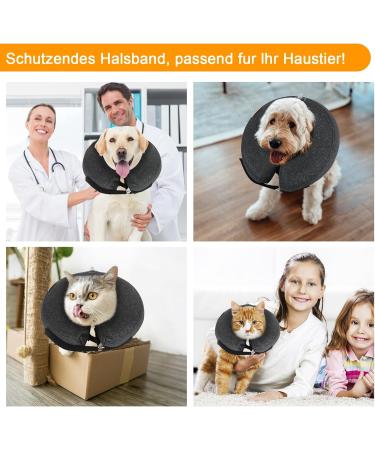 Inflatable Protective Collar for Dogs & Cats | Adjustable Velcro Recovery Ruff | Leak Protection After Surgery & Wounds - Buy Online on GoSupps.com