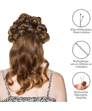 Hair Pins 50pc Brown Bobby Pins Hair Grips Ideal for Fine Hair - Does Not Peel Off (5cm)1 Brown 50 count (Pack of 1) - Buy Online on GoSupps.com