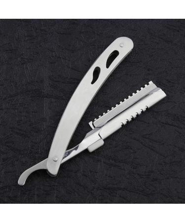 Minkissy Man Folding Razor - Vintage Straight Edge Razor with Interchangeable Blades for Eyebrow Shaping & Hair Clipping - Rustproof Steel - Buy Online on GoSupps.com