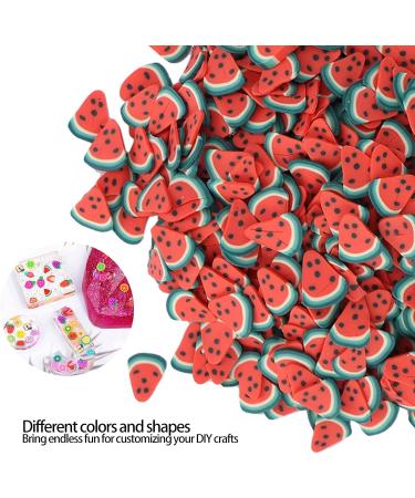 Fruit Nail Art Slices Nail Art Slices with Fruit Shaped Polymer Clay Nail Art Cellphone Glasses Decoration Accessories 10g/pack Nail Charms for Lip Gloss Nail Art DIY(Triangle watermelon) - Buy Online on GoSupps.com
