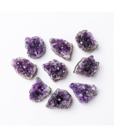 Crystal Rough 1pc Natural Quartz Crystal Brazilian Amethyst Cluster Druzy Geode Specimen Stones 2-2.5cm