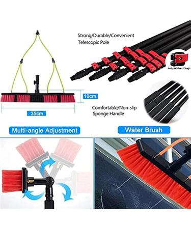 Water Fed Pole Kit Window and Solar Cleaning Brush Extendable Cleaner Conservatory Roof for Window Photovoltaic Panel Trucks Cleaning System & Washing Tool 6m/20FT - Buy Online on GoSupps.com