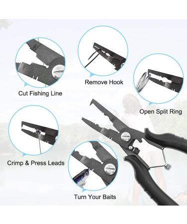 Stainless Steel Fishing Pliers & Fish Lip Gripper Set | Multifunctional Accessories | Portable & Saltwater Resistant | Perfect Fishing Gifts for Men - Buy Online on GoSupps.com
