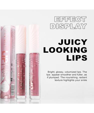 Hyaluronic Acid Lip Gloss - Long-Lasting Brown Tint Non-Sticky Plumping & Hydrating Vegan Gloss #03 - Buy Online on GoSupps.com