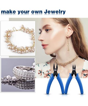 Split Ring and Crimping Jewelry Pliers Set - 2 Pcs Wire Cutter and Key Chain Opening Tool for Beading and Repair (Ring Pliers) - Buy Online on GoSupps.com