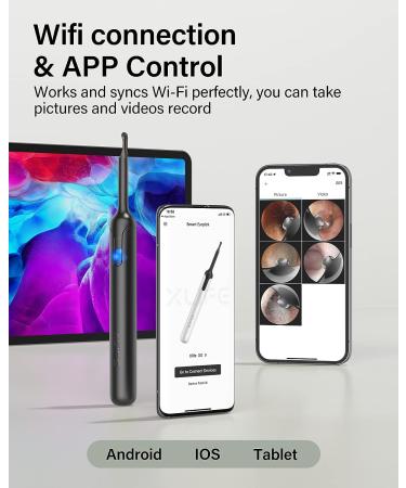 Bebird Ear Cleaner Kit with 1080P Camera | 6-in-1 Ear Wax Removal Tool for iPhone and Android | Includes 4 Silicone Ear Scoops | Ear Cleaners for Effective Ear Wax Removal - Buy Online on GoSupps.com