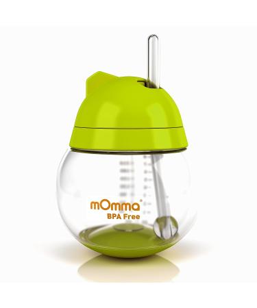 Lansinoh mOmma Straw Cup Green - BPA-Free, Spill-Proof, Safe & Hygienic for 18+ Months - Easy Cleaning - Buy Online on GoSupps.com