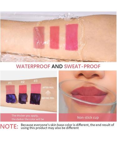 Peel Off Lip Stain Long Lasting Peel Off Matte Lip Gloss Matte Liquid Lipstick Nude Lip Gloss Waterproof Lip Tint Stain Non-Stick Handle Peel Off Lipstick Makeup For Women (B 10ML) - Buy Online on GoSupps.com
