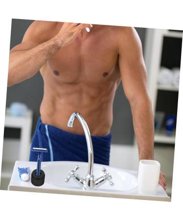 PopetPop 2 STK Razor Base Metal Bracket & Brush Stand - Durable Shower Storage for Shaving Tools - Mini Holder 3.8x3.3cm (2pcs) - Black - Buy Online on GoSupps.com