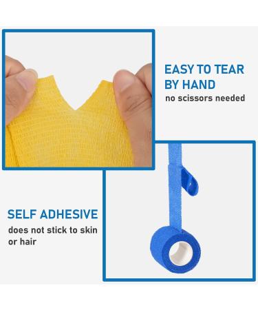 SEADESKY 6 Roll Pet Vet Wrap for Dog Self Adhesive Bandage Wrap 2 Inch Self Adherent Cohesive Bandages Athletic Sports Tape for Wrist Ankle Elastic Bandage Horse Tape - Buy Online on GoSupps.com