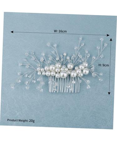 FRCOLOR Hair Comb for Bride Wedding Hair Clips for Brides Pearl Hair Pin Wedding Hair Comb Hair Barrettes Bride Hair Clip Wedding Headpiece for Bride Pearl Clips for Hair Wedding Tiara - Buy Online on GoSupps.com