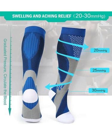 3 Pairs Unisex Compression Stockings for Trombosis Support - Travel Socks EU 35-39 (S/M) - Multicolored Compression Socks - Buy Online on GoSupps.com