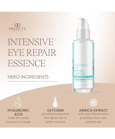 Project E Beauty Eye Renewal Cream - Advanced Anti-Aging Under Eye Treatment for Wrinkles Puffiness & Dark Circles | 1.6 fl. oz. Hydrating Eye Essence - Buy Online on GoSupps.com