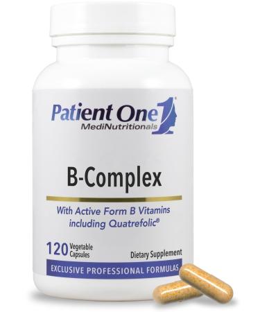 Patient One B-Complex | Supplement to Support Energy and Heart and Brain Health* | Active B Vitamins with Quatrefolic | 120 Capsules