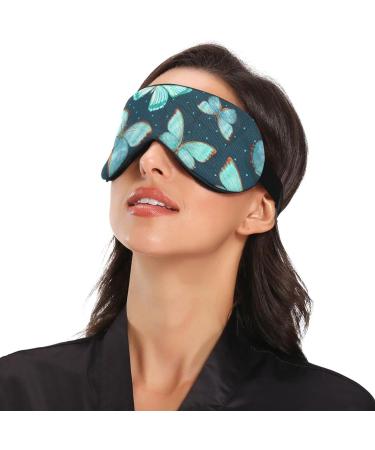 Haskirky Light Blocking Eye Mask for Adults - Adjustable, Breathable, Perfect for Travel, Yoga, and Deep Sleep - Cute Butterfly Design - Buy Online on GoSupps.com