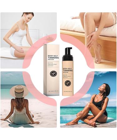 Self-Tanning Mousse | 100ml Nourishing Tanning Mousse - For Women and Men Outdoors Holidays Beach Wedding Evening Date - Buy Online on GoSupps.com