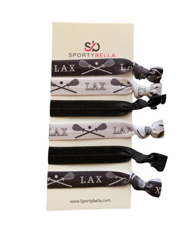 Lacrosse Hair Accessories  Girls Lacrosse Black Hair Ties  No Crease Lacrosse Hair Elastics Set - Buy Online on GoSupps.com