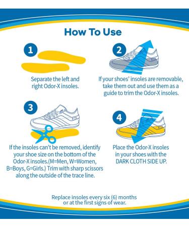Dr. Scholl's Odor X Insoles with Activated Charcoal - Pack of 4 - Buy Online on GoSupps.com
