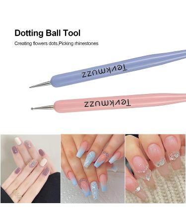 Tevkmuzz 6 PCS Nail Art Brushes Set - Nail Extension Gel, Dotting Pen, Liner Brush - Ideal for Gel Polish & Nail Design - Buy Online on GoSupps.com