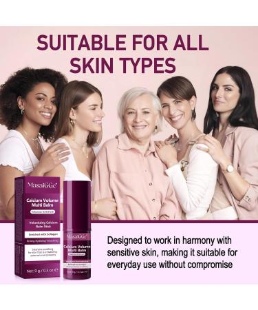 Linizanjiiy Calcium Multi Balm Stick 2 PCS Calcium Volume Multi Balm Anti-aging Hydrating Collagen Stick for Face Eyes Neck - Buy Online on GoSupps.com